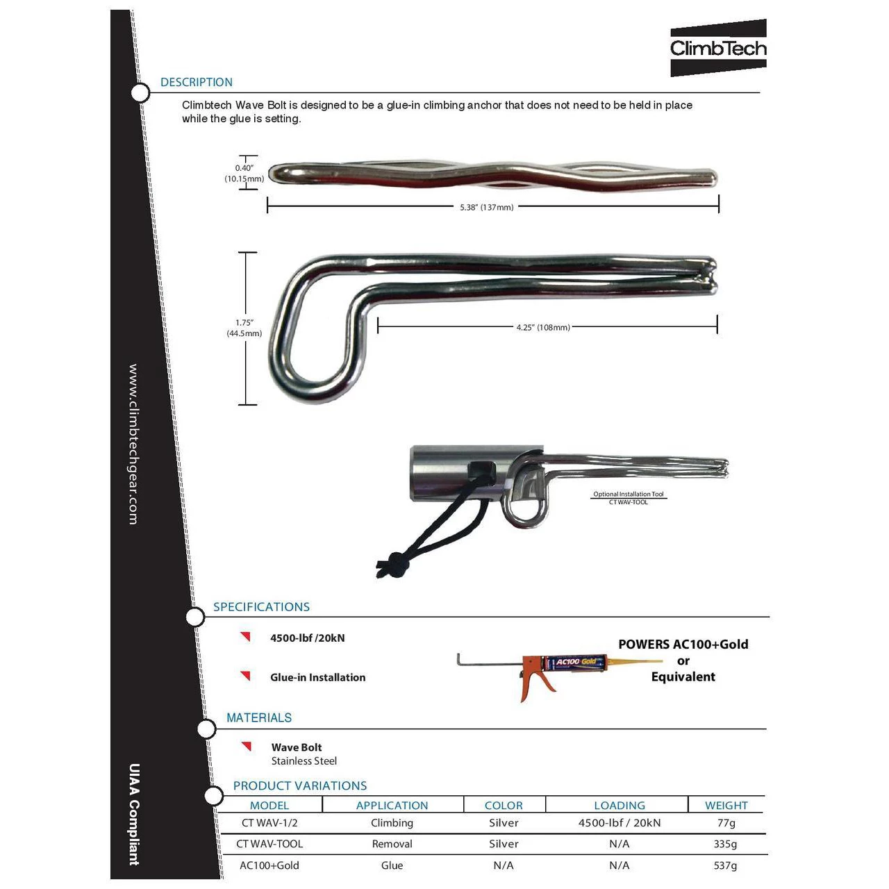 ClimbTech Wave Bolt Installation Tool 5 ClimbTech Wave Bolt Installation Tool - Image 3